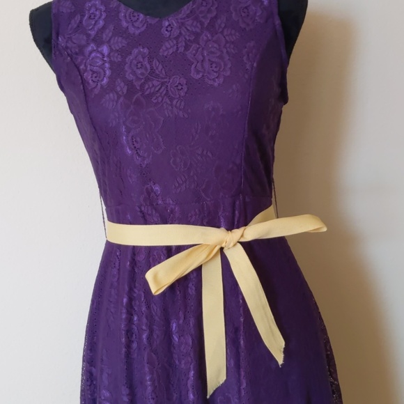 Floral Lace Sleeveless Party Dress (bx#9) - Picture 2 of 8